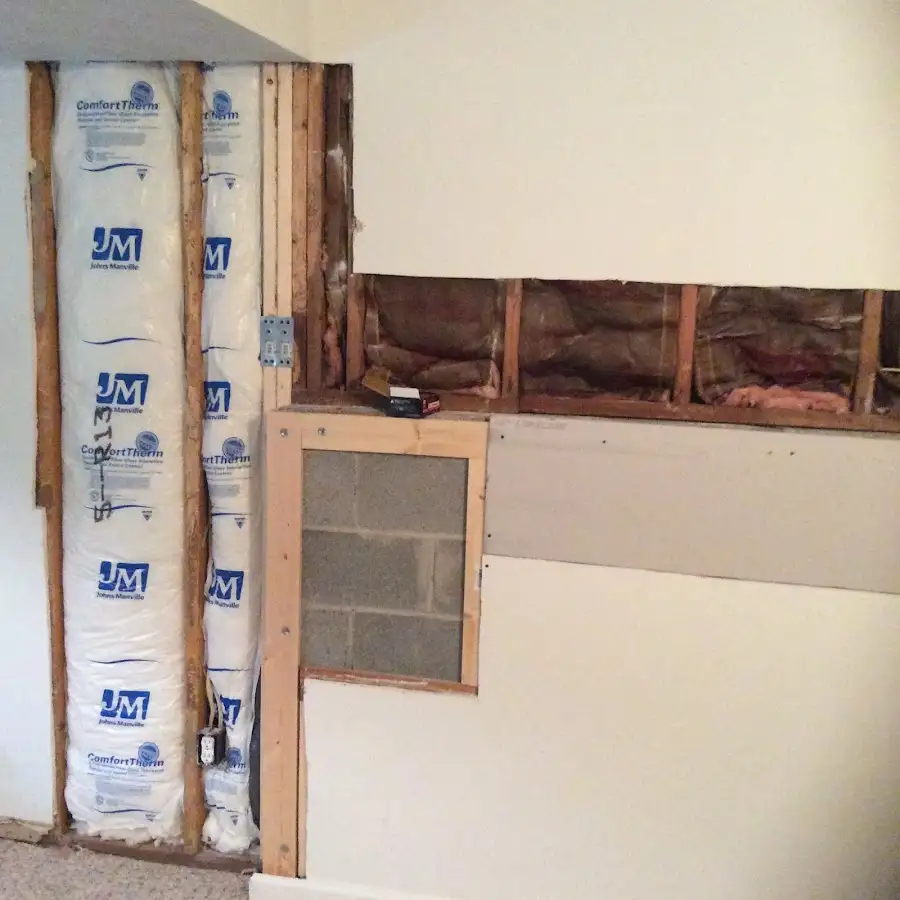 Wall insulation replacement during Structural Drying in Pittston